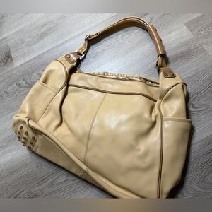 Arcadia Mustard Leather Hobo Italian Bag